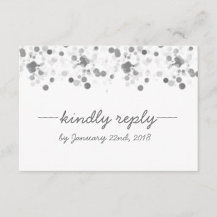 Funny Kindly Reply Polka Dots Wedding RSVP Card