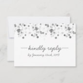 Funny Kindly Reply Polka Dots Wedding RSVP Card (Voorkant)