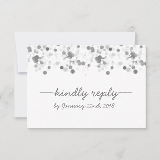 Funny Kindly Reply Polka Dots Wedding RSVP Card (Voorkant)