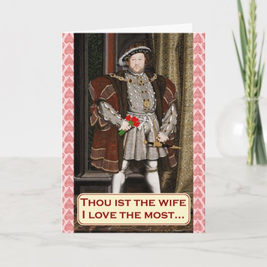 Funny King Henry VIII Valentijnsdag Feestdagen Kaart (Voorkant)