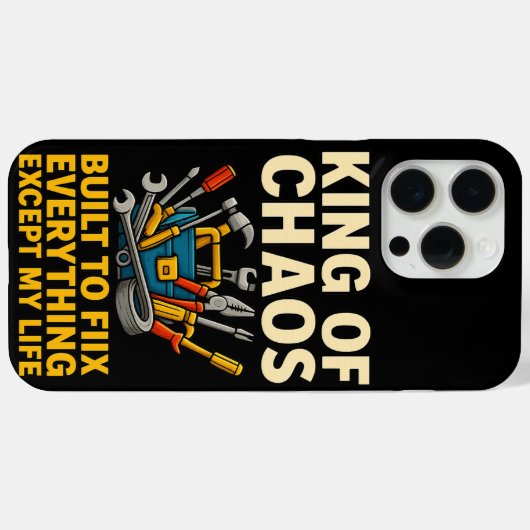 Funny King of Chaos iPhone 15 Pro Max Case-Mate iPhone Case (Achterkant (horizontaal))
