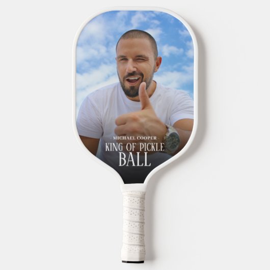Funny King of Pickle Ball Custom Photo Pickleball Paddle (Achterkant)