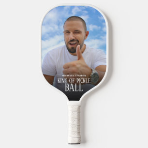 Funny King of Pickle Ball Custom Photo Pickleball Paddle