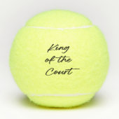 Funny King of the Court Modern Script Tennisballen (Voorkant)