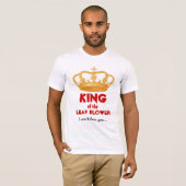 Funny King of the Leaf Blower with Gold Crown V34N T-shirt (Voorkant volledig)