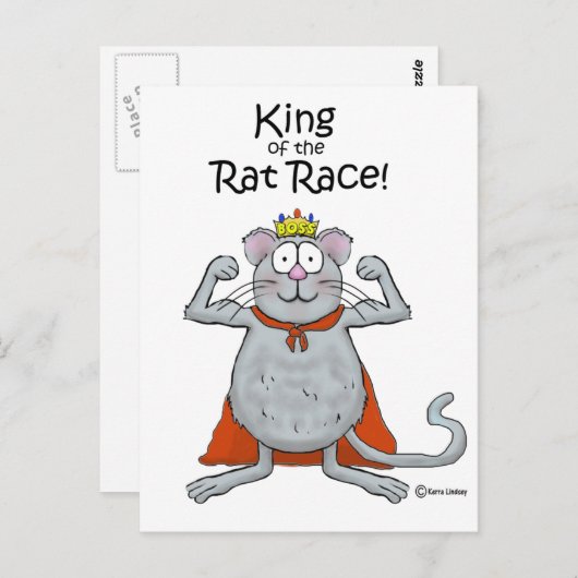 Funny King of the Rat Race Boss Boss Day Briefkaart (Voorkant / Achterkant)