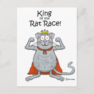 Funny King of the Rat Race Boss Boss Day Briefkaart