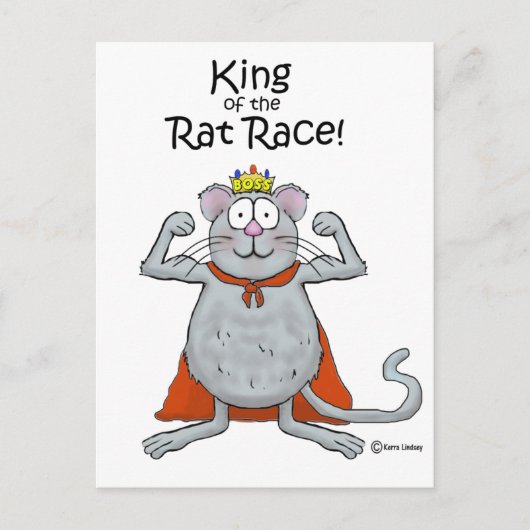 Funny King of the Rat Race Boss Boss Day Briefkaart (Voorkant)
