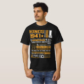 Funny Kings Geboren in 1941, 1941 Happy Birthday G T-shirt (Voorkant volledig)