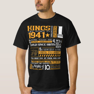 Funny Kings Geboren in 1941, 1941 Happy Birthday G T-shirt