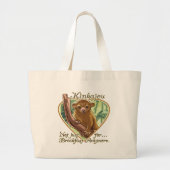 Funny Kinkajou Gear van Mudge Studios Grote Tote Bag (Voorkant)