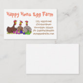 Funny kippen cartoon eieren te koop visitekaartje (Voorkant / Achterkant)