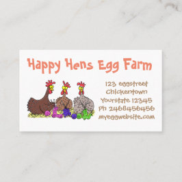Funny kippen cartoon eieren te koop visitekaartje