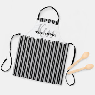 Funny Kiss de Cook Modern Humor Black White Grey Schort