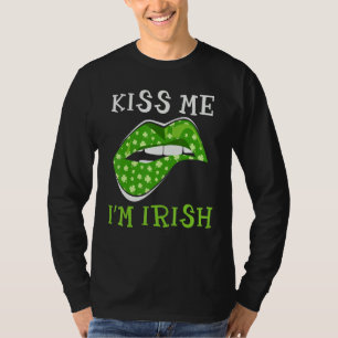 Funny Kiss I M Irish Lips St Patrick S Day Sham T-shirt