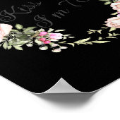 Funny Kiss Me Im 75 Nk Roses Floral  Poster (Hoek)
