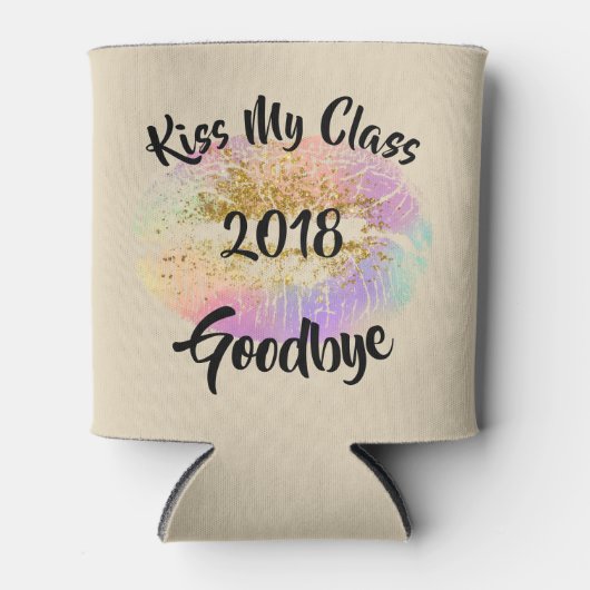 Funny Kiss Mijn klasse Vaarwel. Blikjeskoeler (Voorkant)