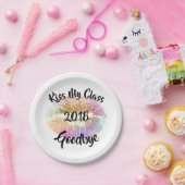 Funny Kiss Mijn klasse Vaarwel. Papieren Bordje (Feest)