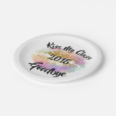 Funny Kiss Mijn klasse Vaarwel. Papieren Bordje (Gekanteld)