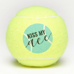 Funny Kiss My Ace Blauwgroen Blue Tennisballen