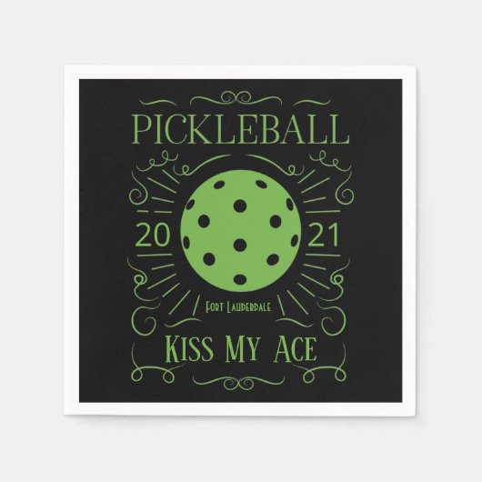 Funny Kiss My Ace Pickleball Servet (Voorkant)