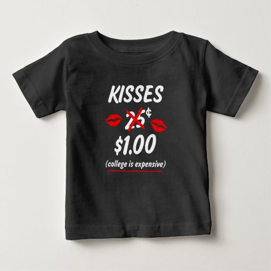 Funny Kisses Baby Valentijnsdag Shirt (Voorkant)