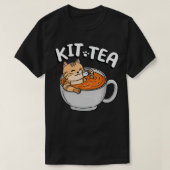 Funny KIT TEA Kitty Cat Kitten Tea Drinker Pet Par T-shirt (Design voorkant)