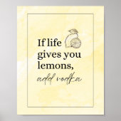 Funny Kitchen Art Poster - Het leven geeft je citr (Voorkant)