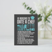 Funny Kitchen Chef Dating Humor Single Cook Briefkaart (Staand voorkant)