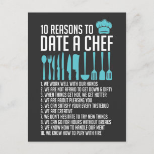 Funny Kitchen Chef Dating Humor Single Cook Briefkaart