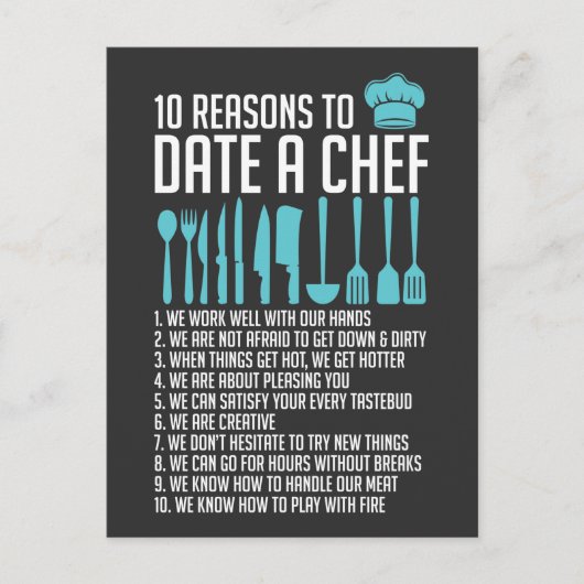 Funny Kitchen Chef Dating Humor Single Cook Briefkaart (Voorkant)