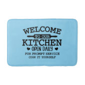 Funny kitchen cooking word art  badmat (Voorkant)