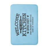 Funny kitchen cooking word art  badmat (Voorkant Verticaal)