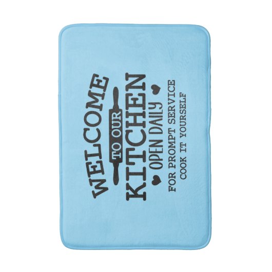 Funny kitchen cooking word art badmat (Voorkant Verticaal)