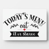 Funny Kitchen, het menu van vandaag eet het op of Fotoplaat (voorkant)