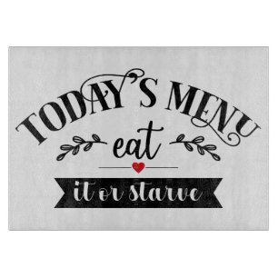 Funny Kitchen, het menu van vandaag eet het op of Snijplank