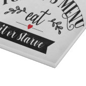 Funny Kitchen, het menu van vandaag eet het op of  Snijplank (Hoek)