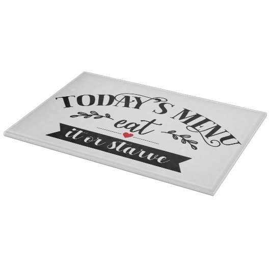 Funny Kitchen, het menu van vandaag eet het op of  Snijplank (Hoek)