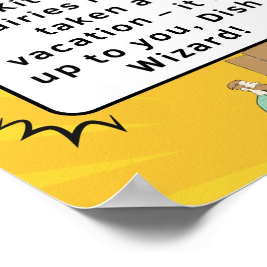 Funny Kitchen Poster - Dirty Dishes Alert voor Her (Hoek)