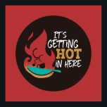 Funny Kitchen Quote dat het warme Retro Kleur krij Poster<br><div class="desc">Kleurrijke typografische kunst met retro- en levendige kleuren. Grappig bont en citaat over eten, koken, bakken en dineren. Perfecte decoratie voor uw keuken, diner, café, bakkerij of restaurant. De achtergrondkleur is aanpasbaar via de ontwerptool.</div>