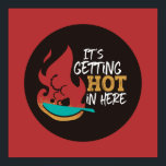 Funny Kitchen Quote dat het warme Retro Kleur krij Poster<br><div class="desc">Kleurrijke typografische kunst met retro- en levendige kleuren. Grappig bont en citaat over eten,  koken,  bakken en dineren. Perfecte decoratie voor uw keuken,  diner,  café,  bakkerij of restaurant. De achtergrondkleur is aanpasbaar via de ontwerptool.</div>