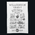 Funny Kitchen Rules Subway Art gepersonaliseerd Theedoek<br><div class="desc">Funny Kitchen Rules Subway Art Personalized Kitchen Towel</div>
