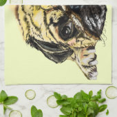 Funny Kitchen Towel met Pug Dog - Uw kleuren Theedoek (Gevouwen)