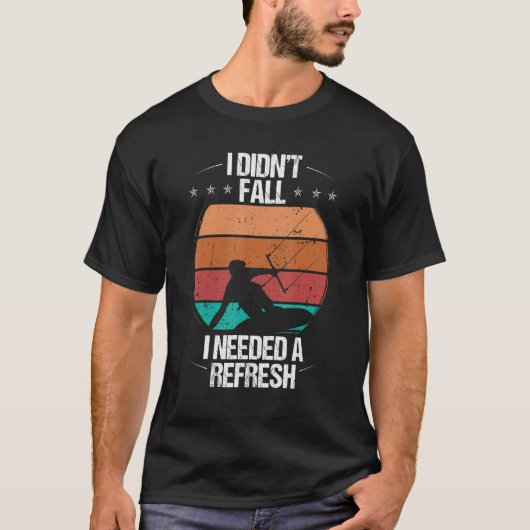 Funny Kiteboarder Design I didnt Fall Humor Kitesu T-shirt (Voorkant)