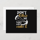 Funny Kitesurfer Kiteboard Volg me niet Briefkaart (Voorkant / Achterkant)