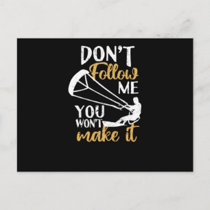 Funny Kitesurfer Kiteboard Volg me niet Briefkaart
