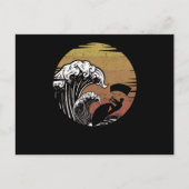 Funny kitesurfing waves windsurfboarding briefkaart (Voorkant)