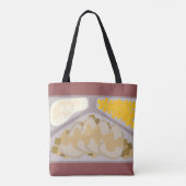 Funny Kitschy Retro, diepgevroren inwendige illust Tote Bag (Achterkant)