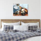 Funny Kitten Canvas Afdruk (Insitu (Slaapkamer))