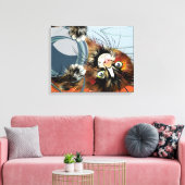 Funny Kitten Canvas Afdruk (Insitu (Woonkamer))